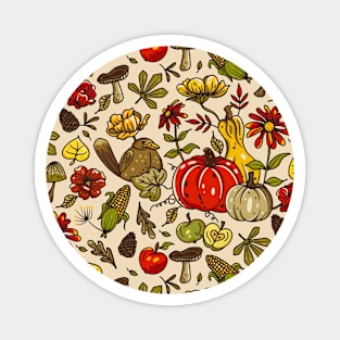 Botanical Autumn Scenery Magnet